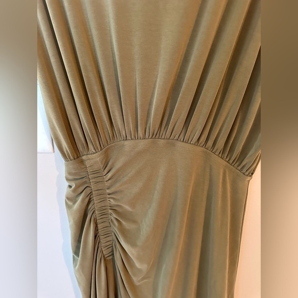 Anthropologie Women’s Ruched Maxi dress Green Medium - Picture 4 of 8